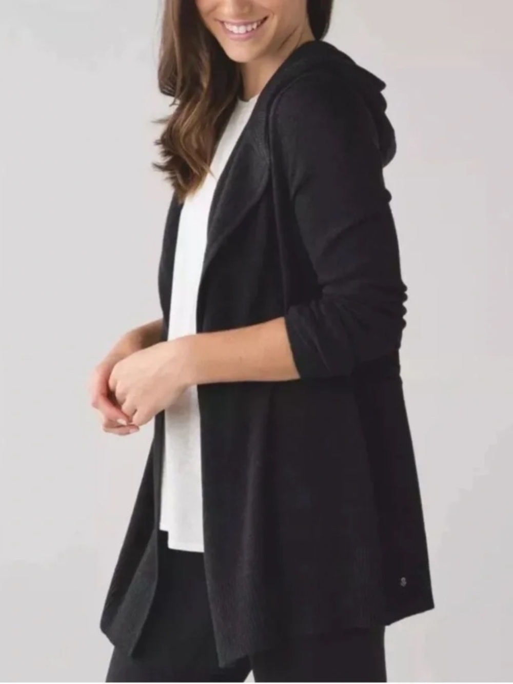 Lululemon Ribbed Grey Cardigan size 8